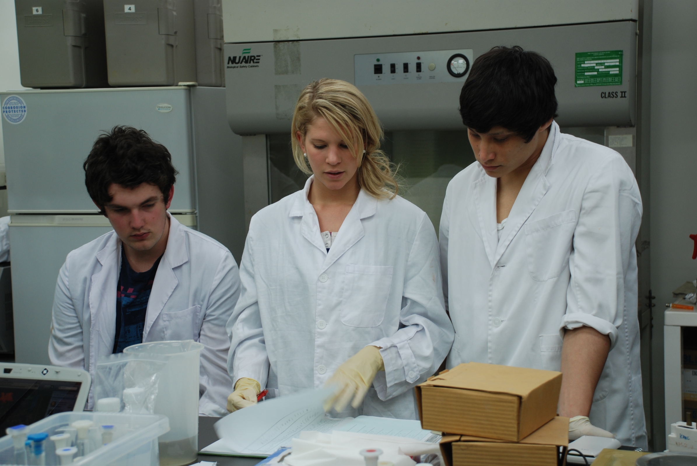 Students in the laboratory of Kadoorie Research Centre, University of Hong Kong. (c) C Braungardt