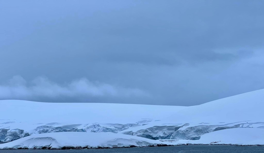 Cloud layers above the Antarctic Peninsula, Portal Point. (c) Antarctic Quest 21.