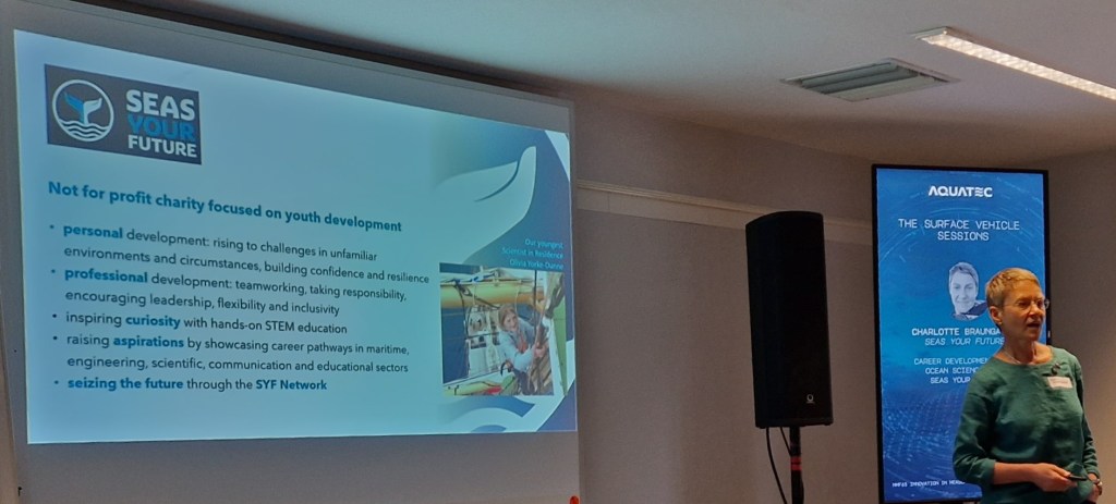 Dr Charlotte Braungardt presenting ath the MMF65 meeting in November 2022