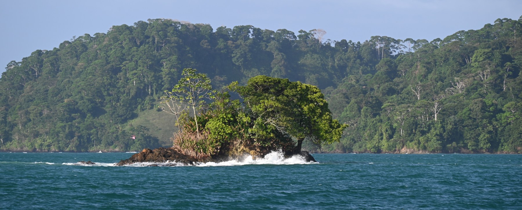Islet at the entrance of Blue Fields Bay, Panama