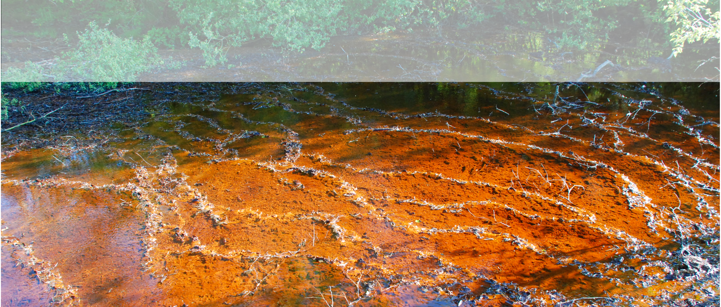 Precipitation of ochre from a metalliferous mine water outflow at Wheal Augusta in Devon. (c) Braungardt 2018